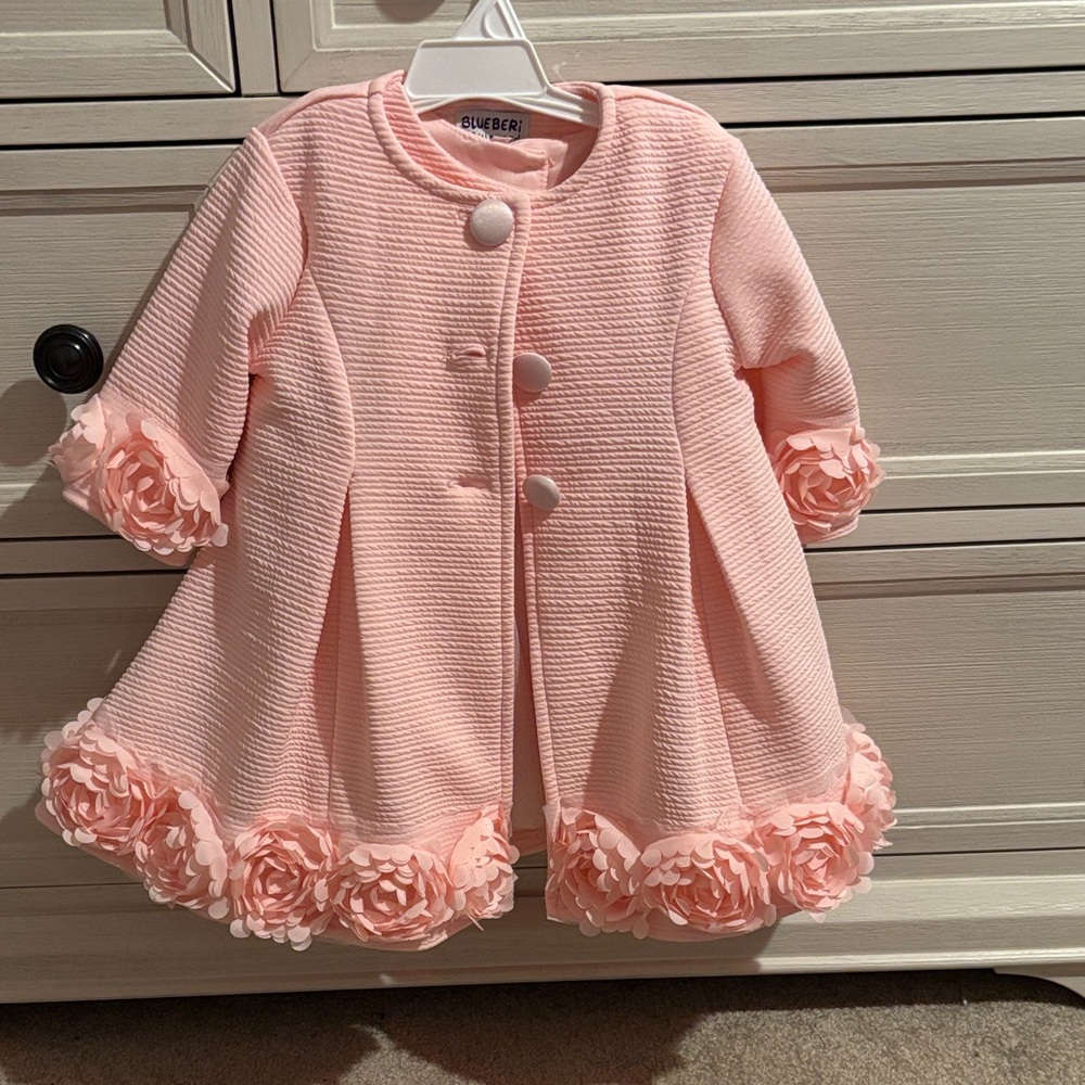 Pink Floral Kids Coat